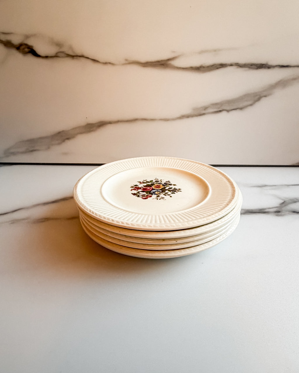 Vintage Wedgwood Conway A.K. 8384 Edme Floral Bread & Butter Plate England Set of 6