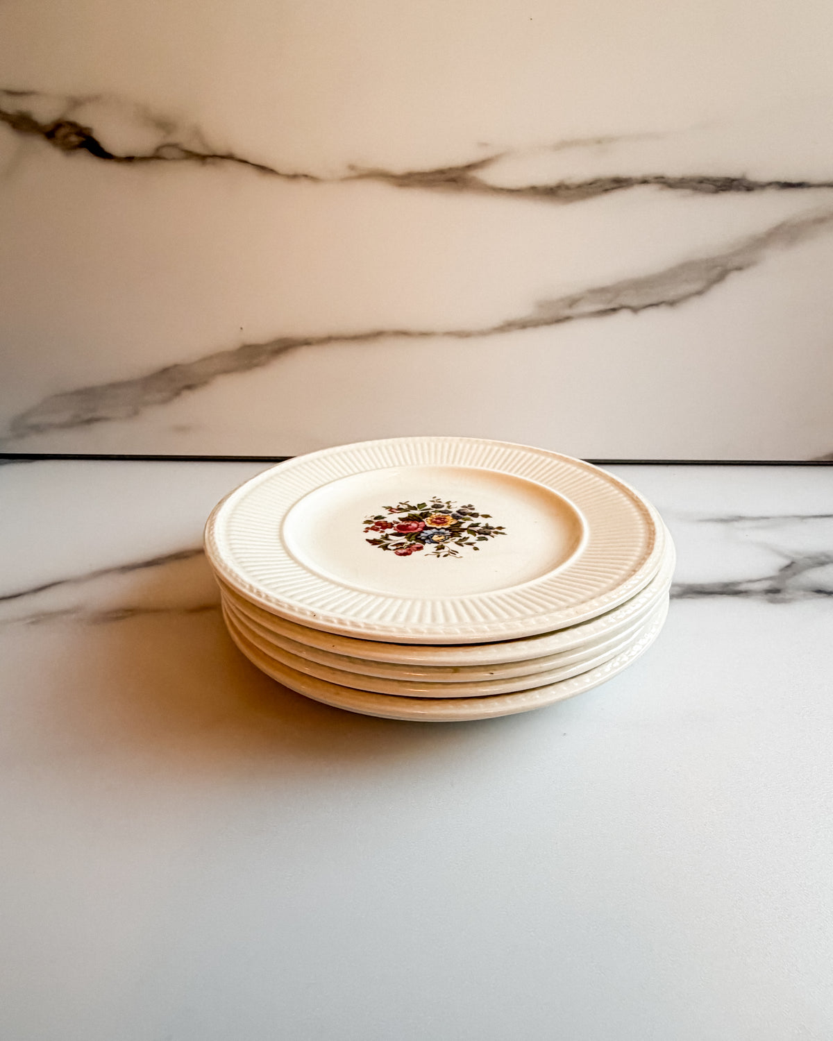 Vintage Wedgwood Conway A.K. 8384 Edme Floral Bread & Butter Plate England Set of 6