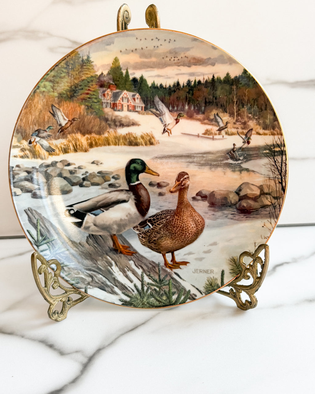 Vintage 1986 Knowles The Mallard Collector Plate by Bart Jerner Living With Nature Duck Series