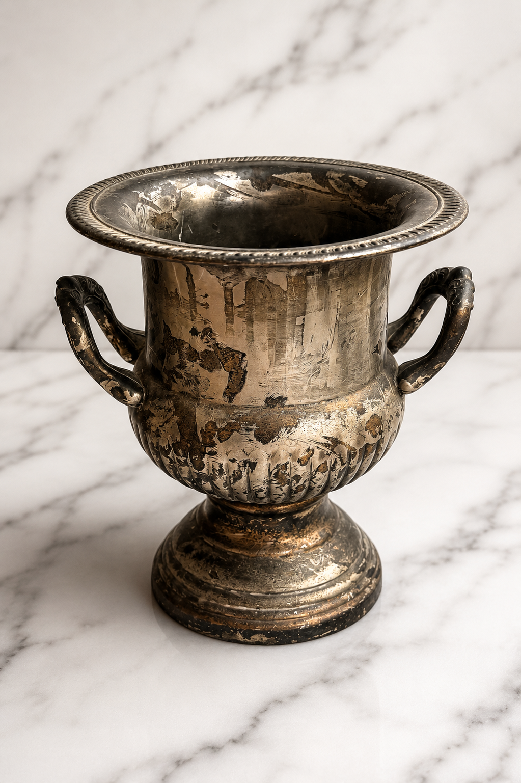 Vintage Haus of Bird Silver-Plated Wine Cooler Urn Champagne Bucket Double Handle Pedestal 10”