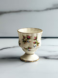 Vintage Royal Albert Winsome Bone China Footed Egg Cup Pink Roses Gold Trim England
