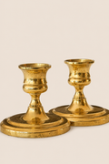 Vintage Brass Candlestick Holders Pair