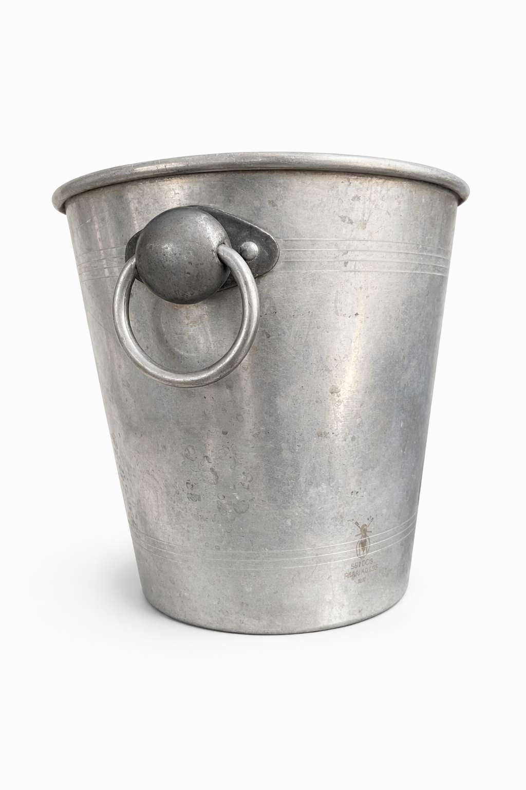 Vintage French Aluminum Champagne Bucket
