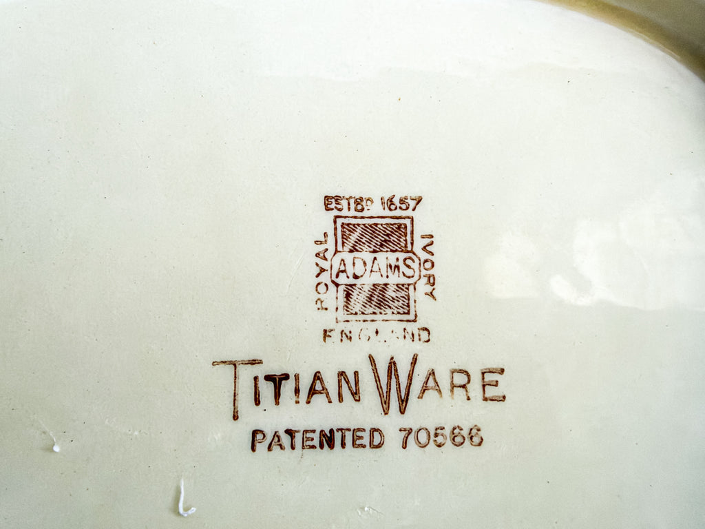 Vintage Adams Titan Ware Covered Serving Dish Made in England