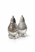 Vintage European-Style Pressed Glass Salt & Pepper Shakers