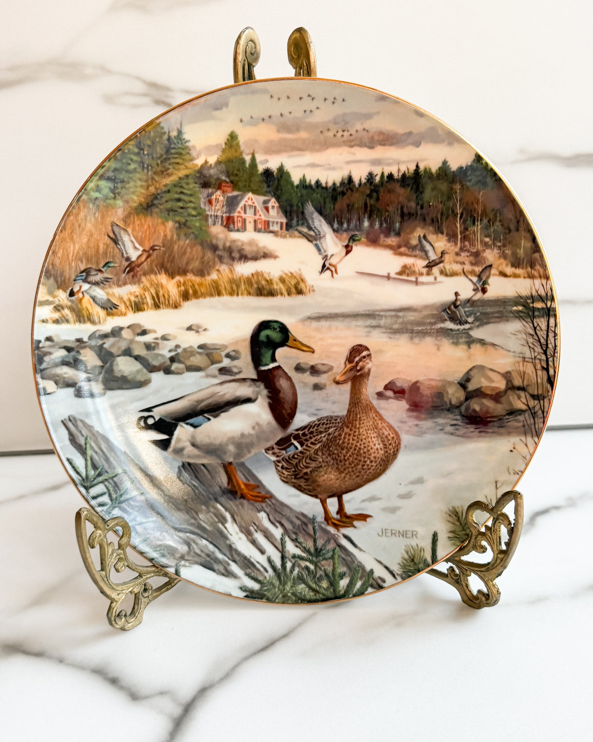 Vintage 1986 Knowles The Mallard Collector Plate by Bart Jerner Living With Nature Duck Series