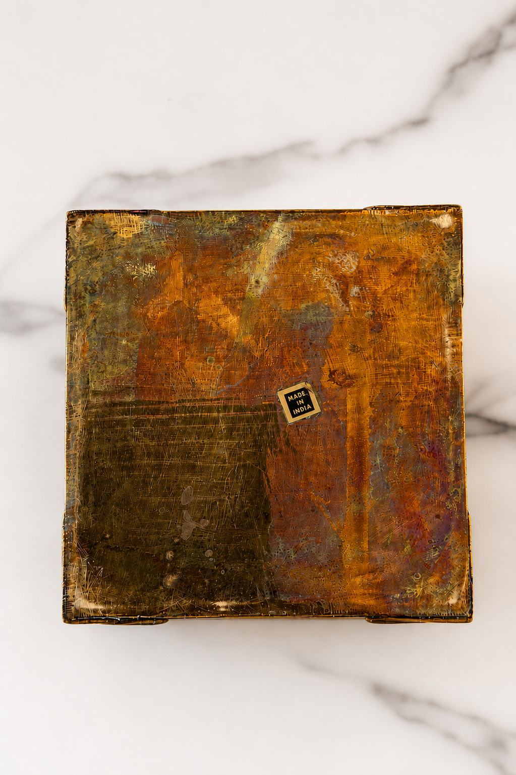 Vintage Brass Hinged Trinket Box