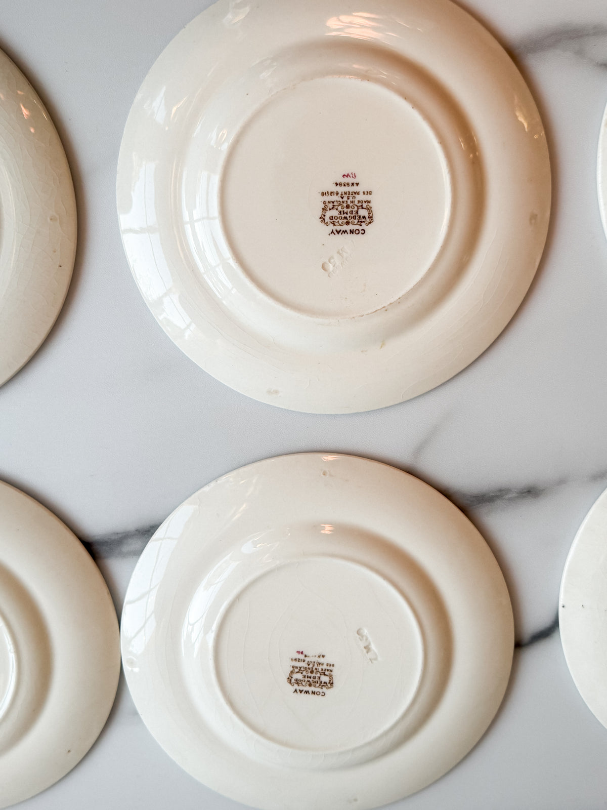Vintage Wedgwood Conway A.K. 8384 Edme Floral Bread & Butter Plate England Set of 6