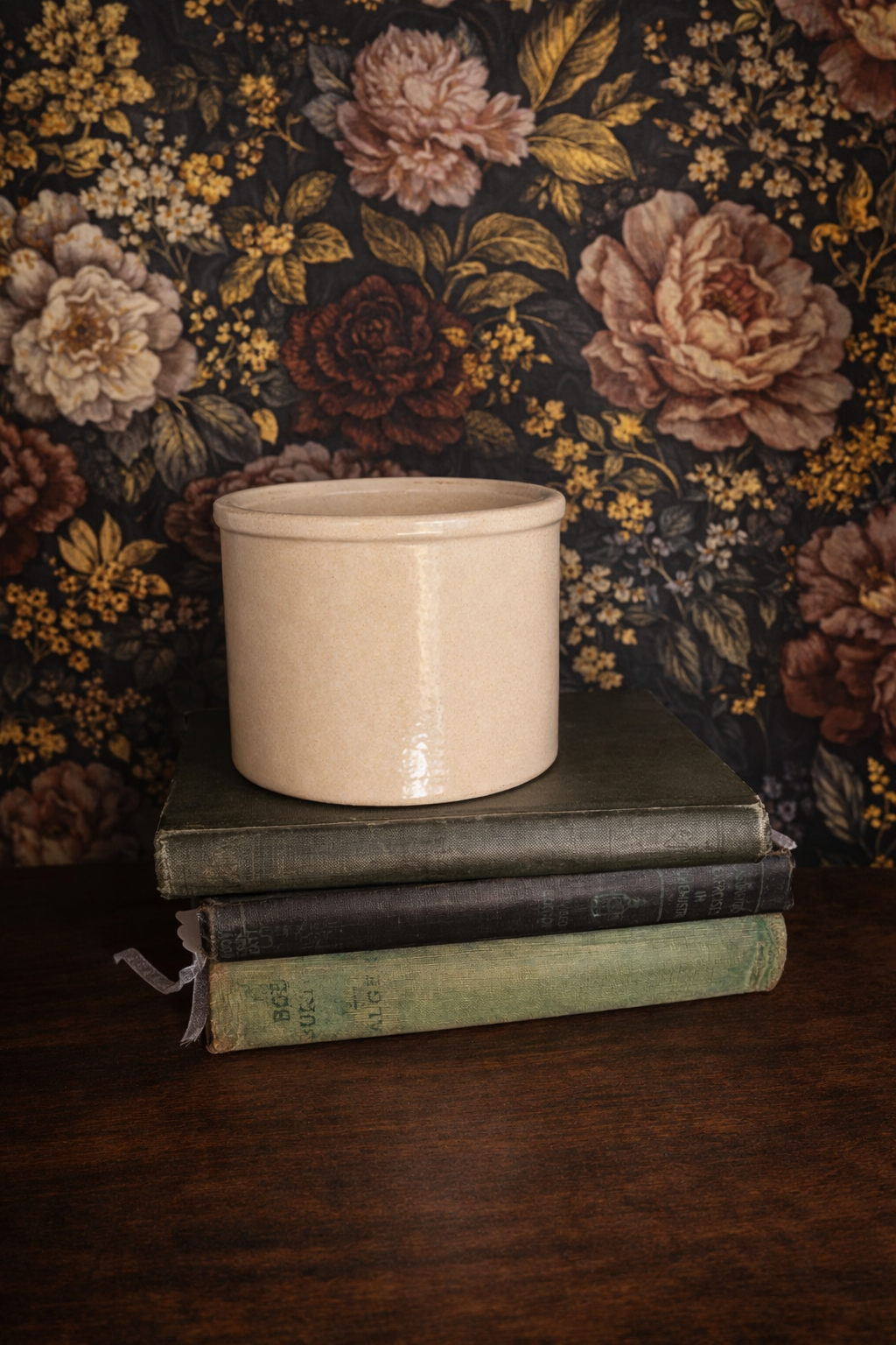 Vintage Robinson Ransbottom Low Jar – 1 Pint Stoneware Crock – Roseville Ohio Pottery