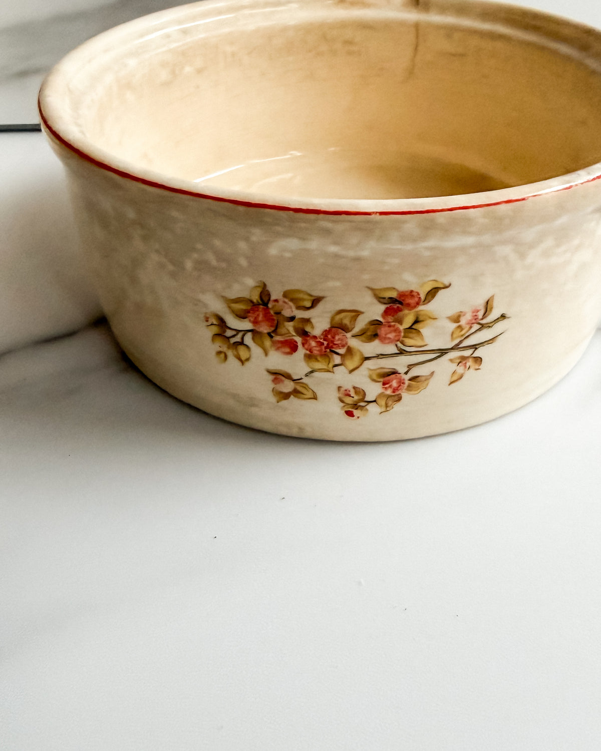 Antique Universal Cambridge Oven Proof Fruit & Blossom Pottery Set