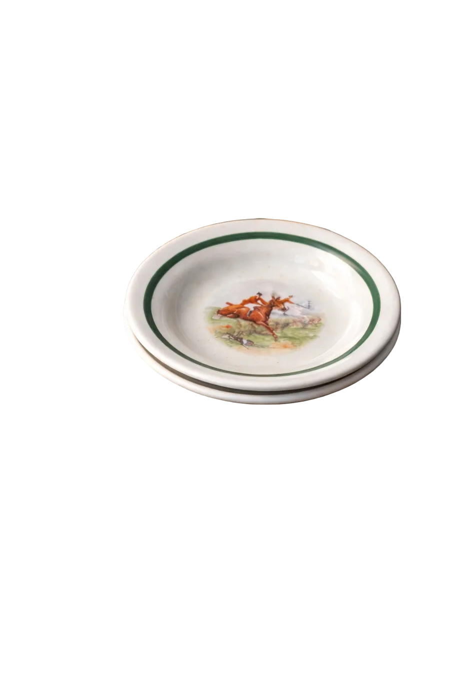 Miniature Vintage Equestrian Porcelain Dish-Warwick China Co. of Wheeling, West Virginia