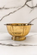 Vintage Brass Scalloped Tulip Pedestal Bowl