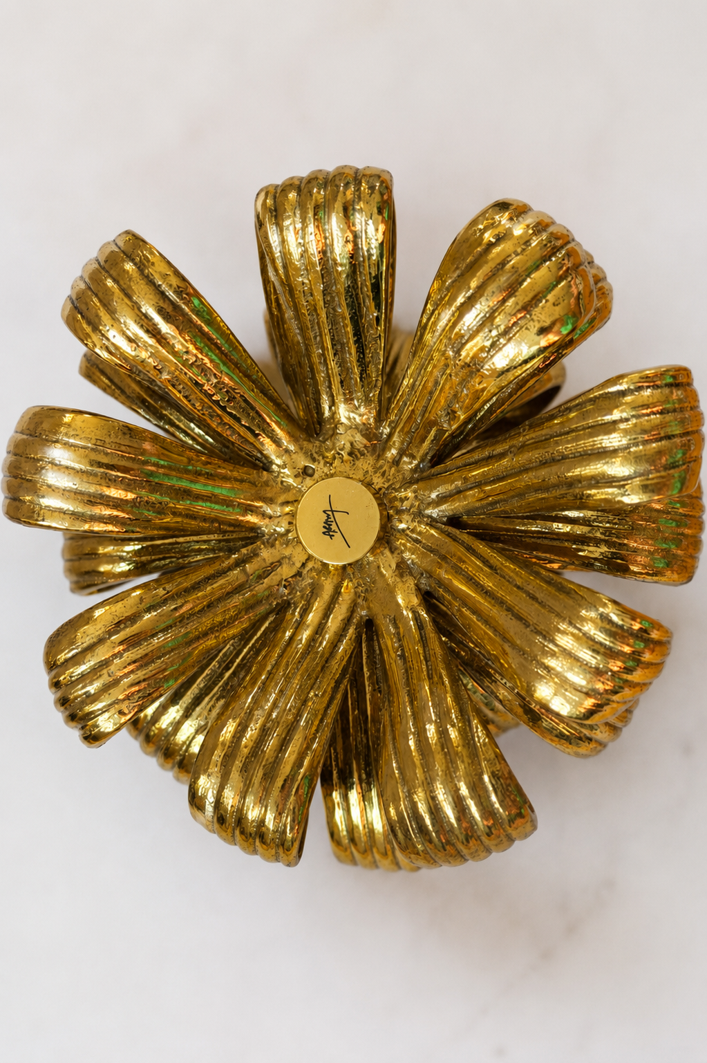 Michael Aram Dahlia Brass Candle Holders Set of 2