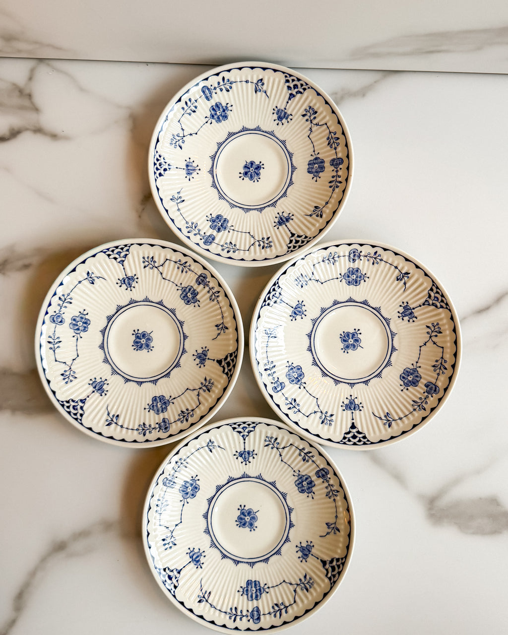 Vintage Franciscan Denmark English Ironstone Saucers Set of 4