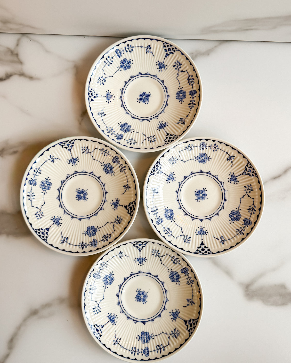 Vintage Franciscan Denmark English Ironstone Saucers Set of 4
