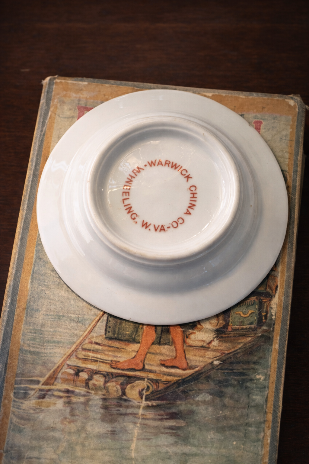 Miniature Vintage Equestrian Porcelain Dish-Warwick China Co. of Wheeling, West Virginia