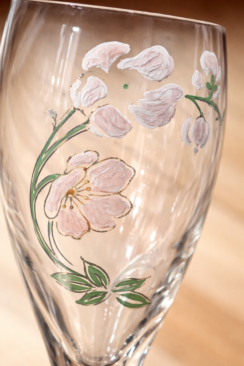 Hand Painted Champagne Flutes - Made in France (Set of 2)