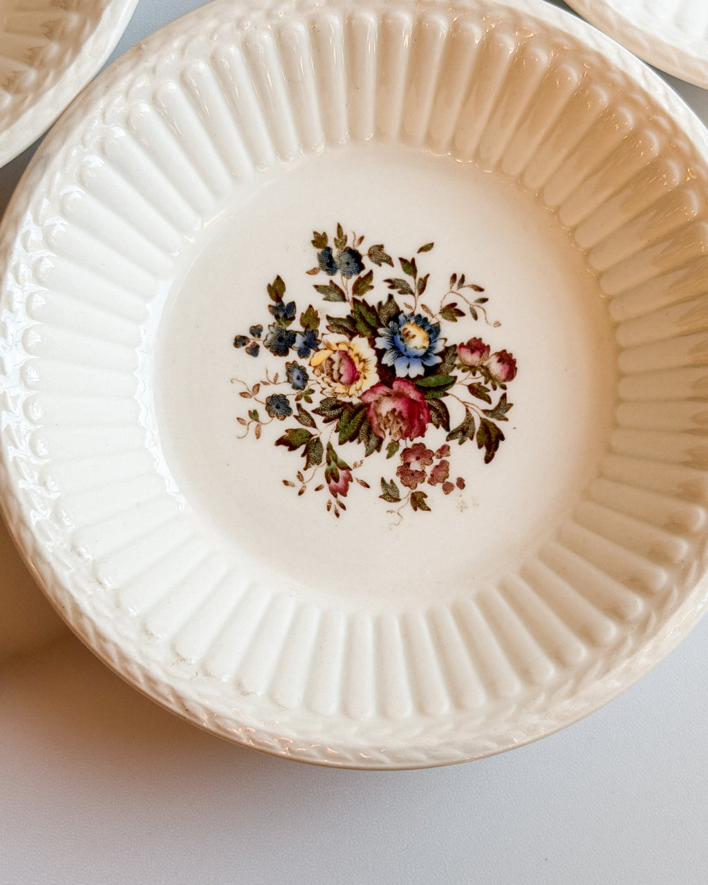 Vintage Wedgwood Edme Conway A.K. 8384 Floral Berry Bowl England set of 4
