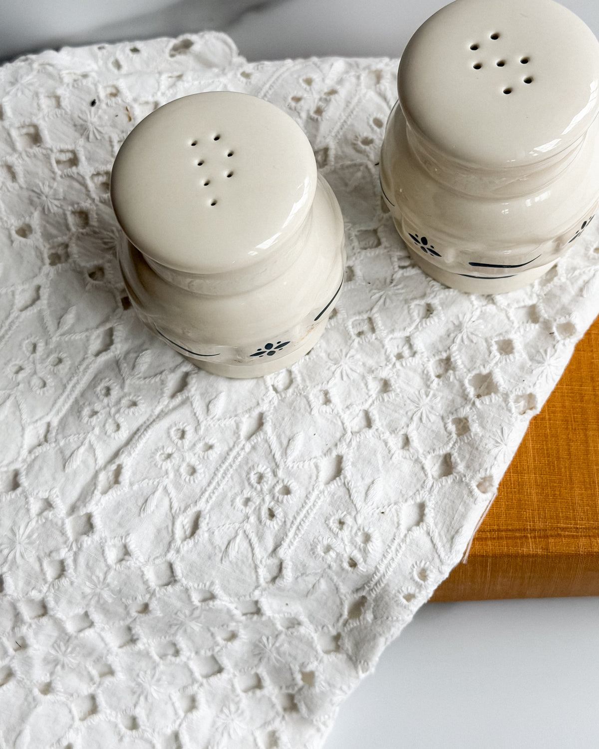 Longerberger salt and pepper shakers