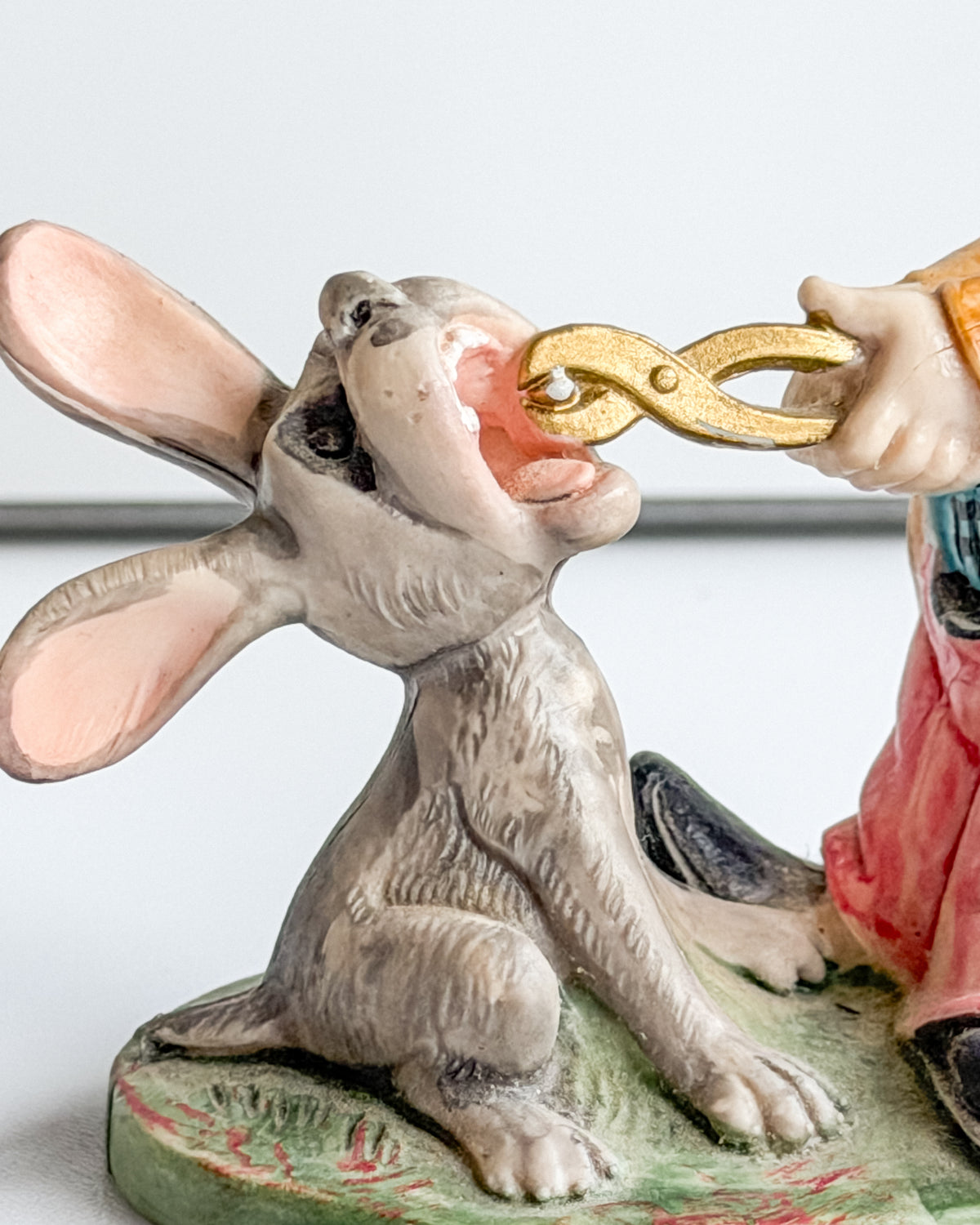 Vintage Fontanini Made in Italy Clown & Donkey Figurine –Hand Painted 3.5”