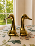 Brass Duck Head Bookends Pair (2)