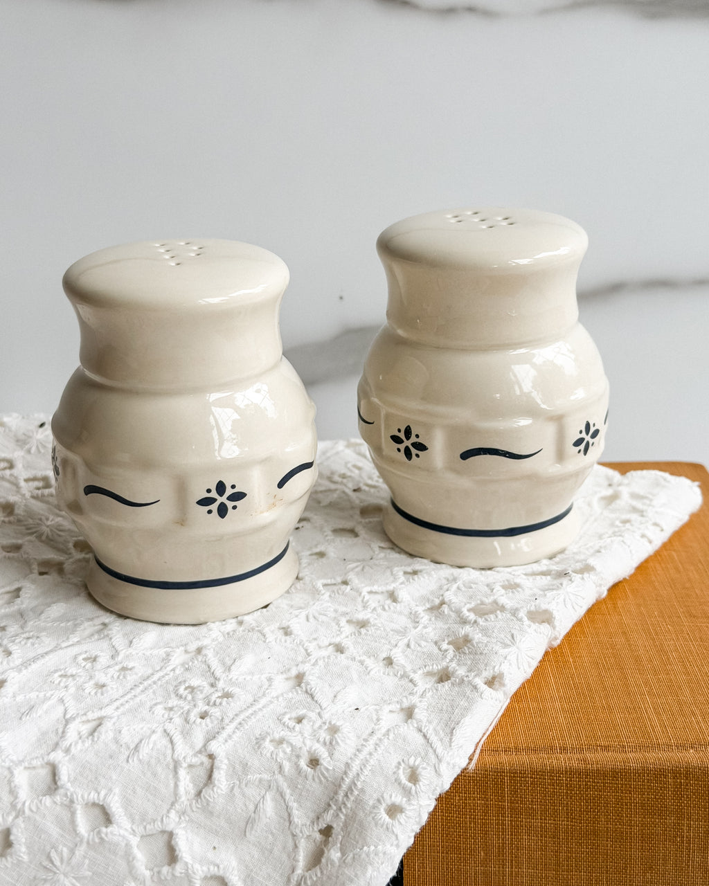 Longerberger salt and pepper shakers