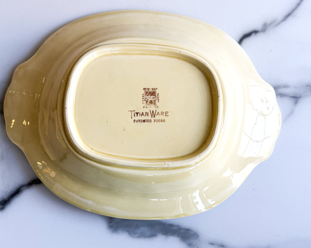 Vintage Adams Titan Ware Covered Serving Dish Made in England
