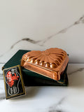 Vintage Old Dutch Copper Heart Mold Fluted Heart-Shaped Hanging Kitchen Décor