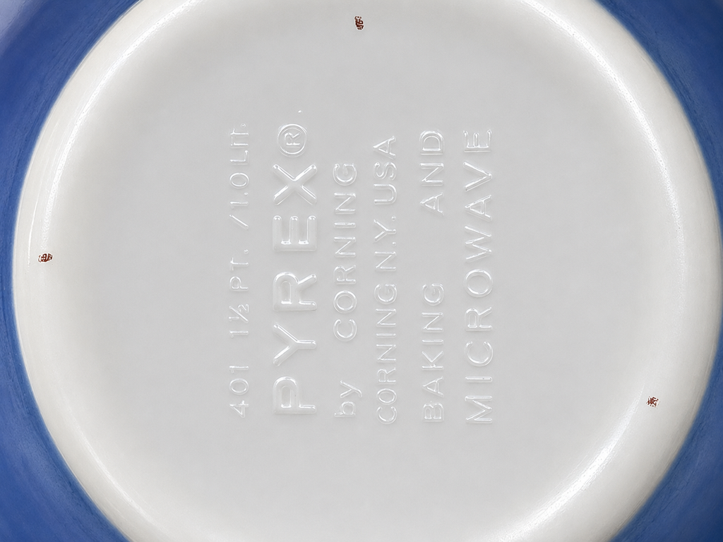 Pyrex Mixing Bowl, Primary Blue, 401, 1 1/2 Pint, 750 ml, Made in the USA