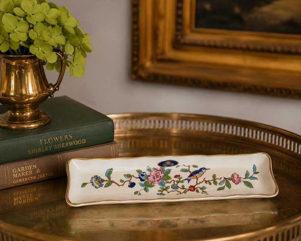 Floral & Bird Aynsley Pembroke Bone China Trinket Tray