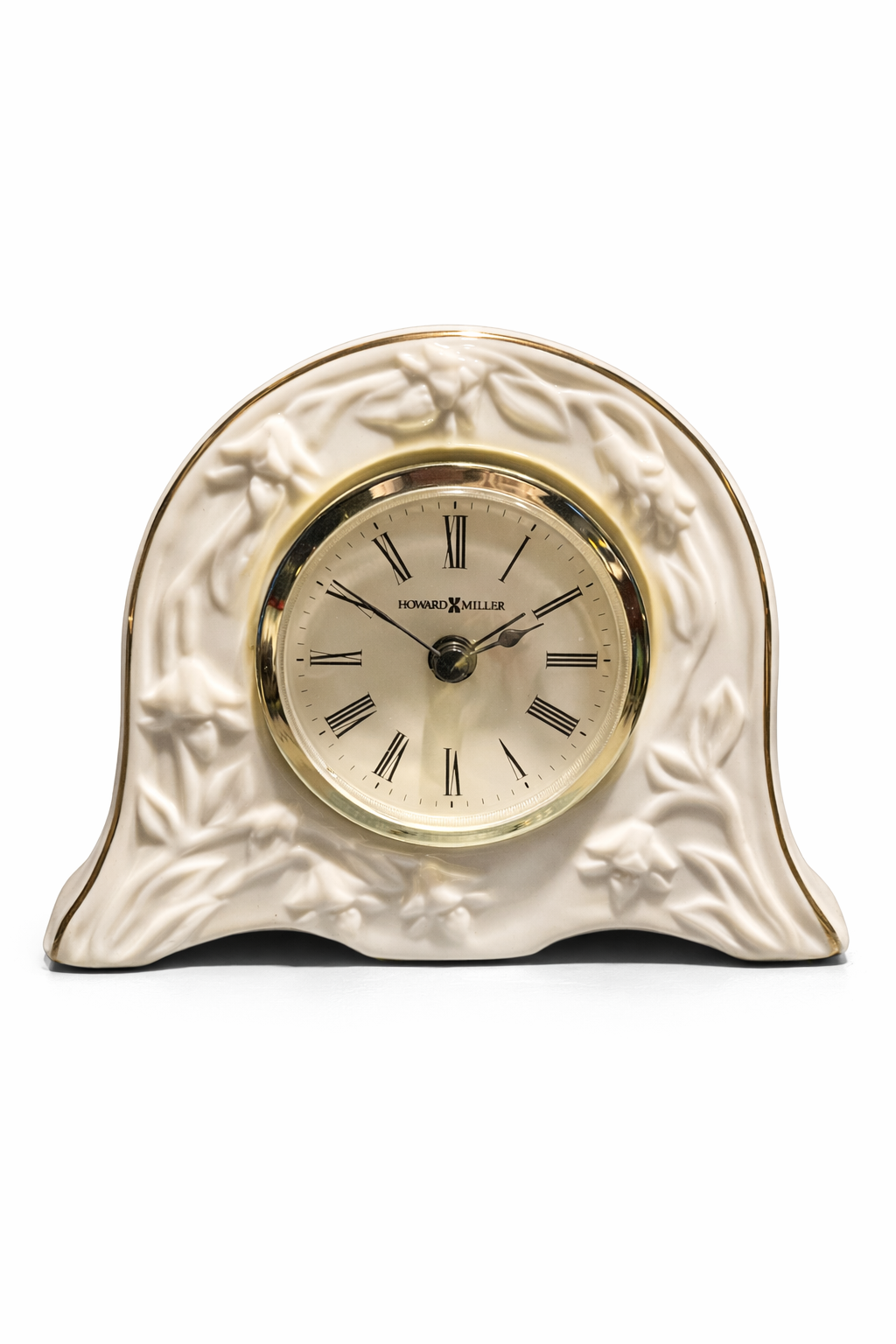Howard Miller Floral Ceramic Mantel Clock