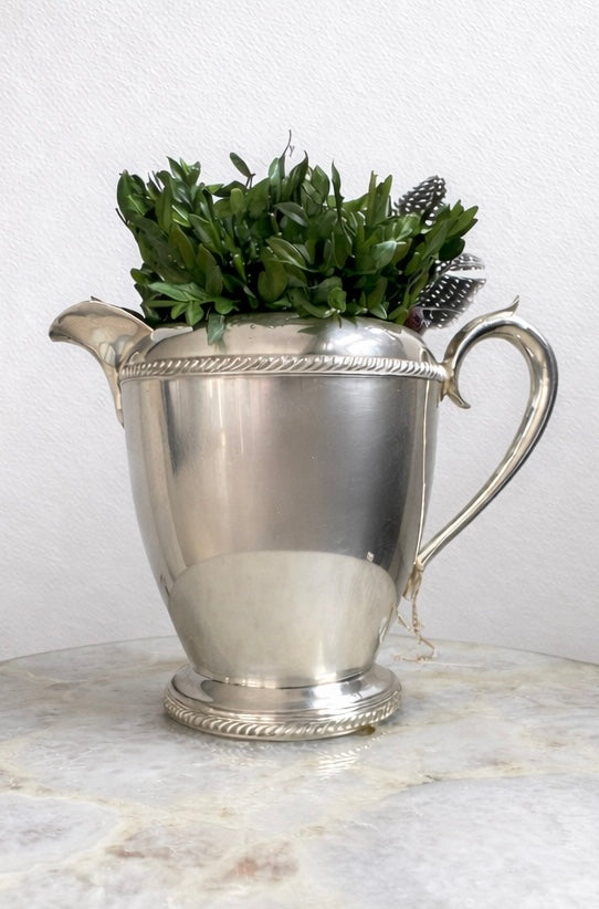 Vintage Silver Pitcher Arrangement