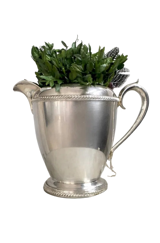 Vintage Silver Pitcher Arrangement