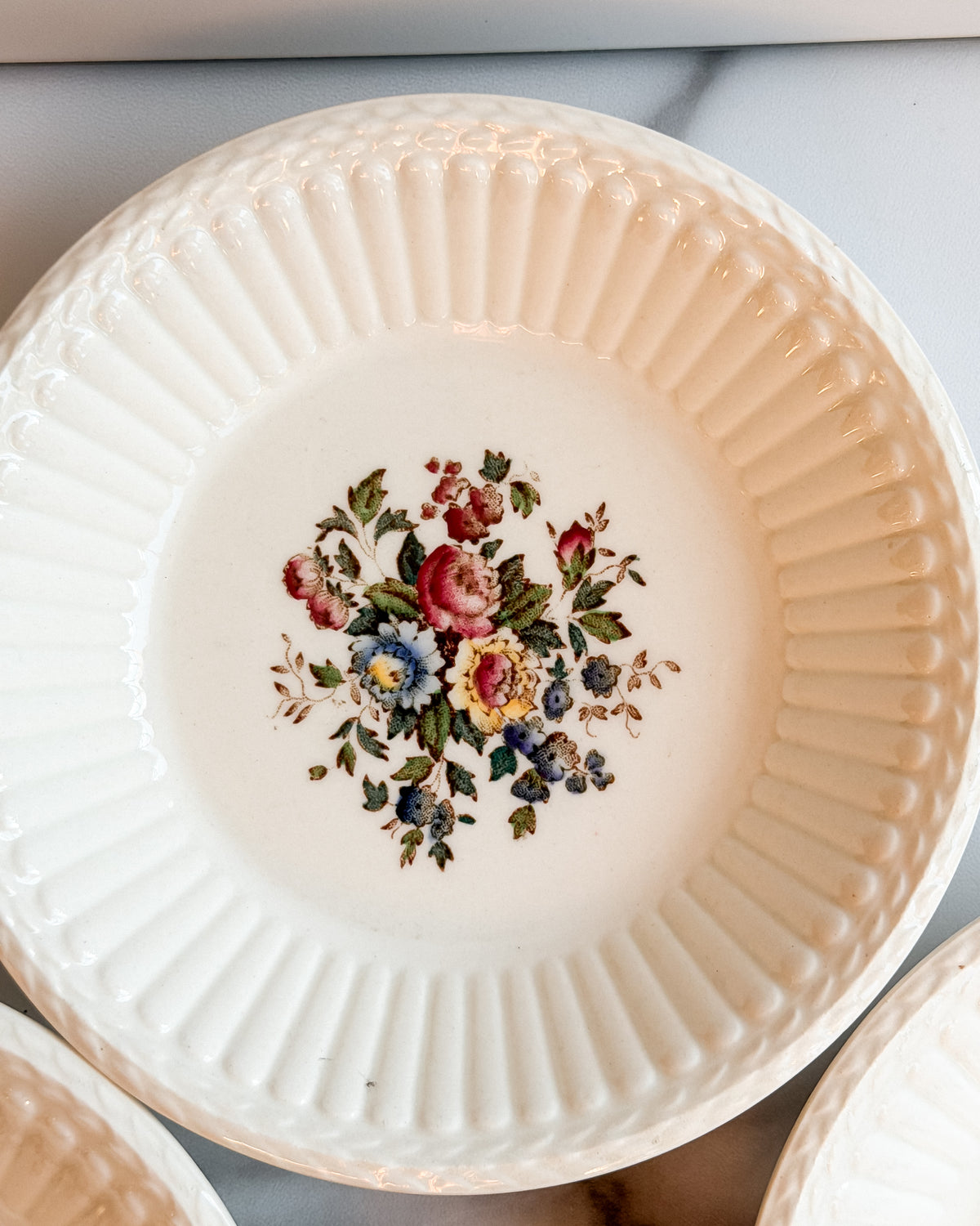 Vintage Wedgwood Edme Conway A.K. 8384 Floral Berry Bowl England set of 4