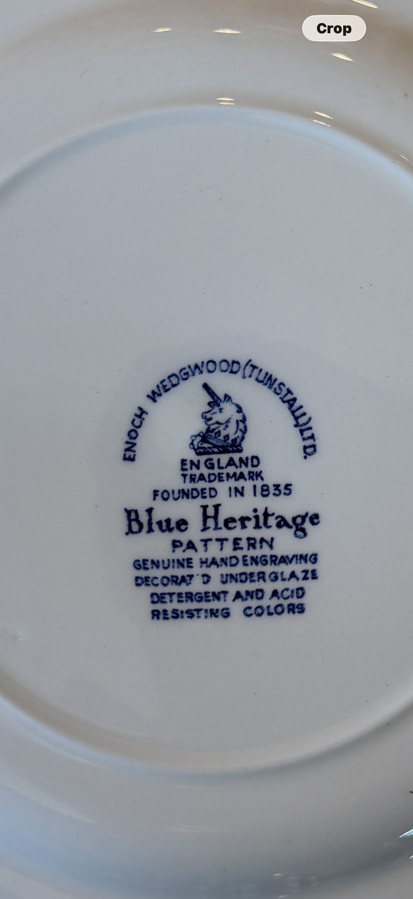 Vintage Enoch Wedgwood “Blue Heritage” Bread and Butter Plates set of 7