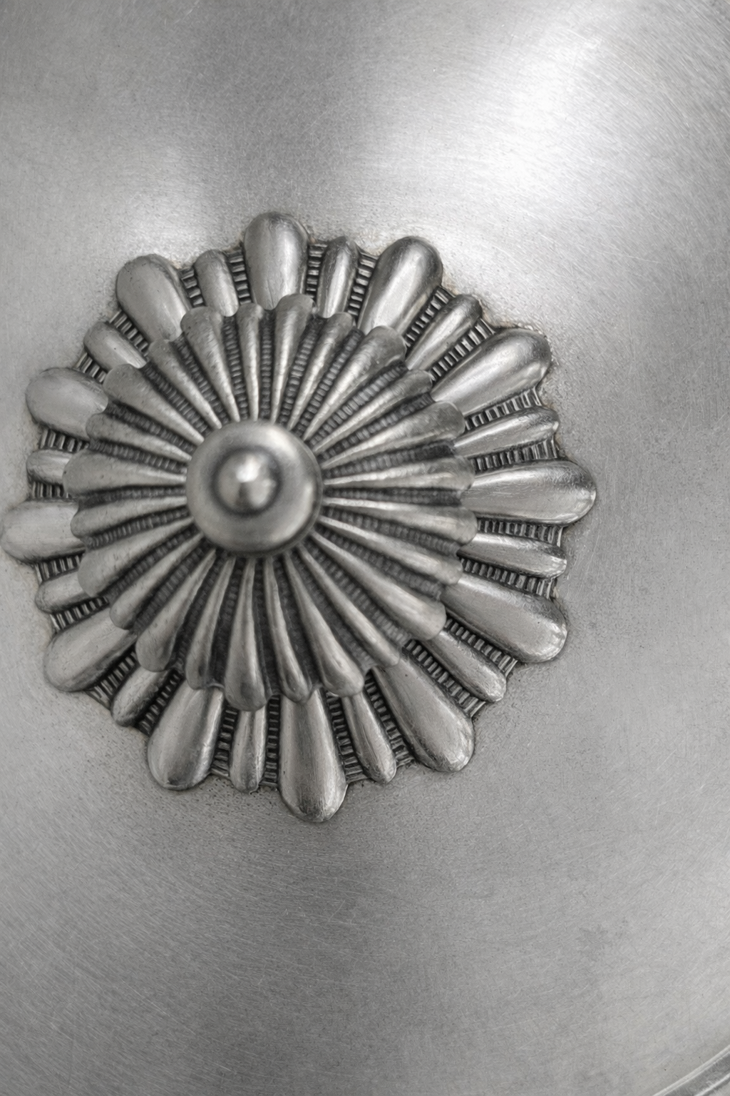 Vintage Silver Pot with Fluted Finial Lid