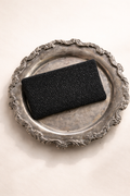 Vintage Black Beaded Evening Clutch  Hand Beaded