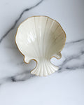 Vintage Lenox Caribbean Small Shell trinket dish  Ivory & Gold Porcelain