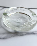 Vintage Hilton Hotels “Around the World” Glass Ashtray 4.5” Hotel Advertising