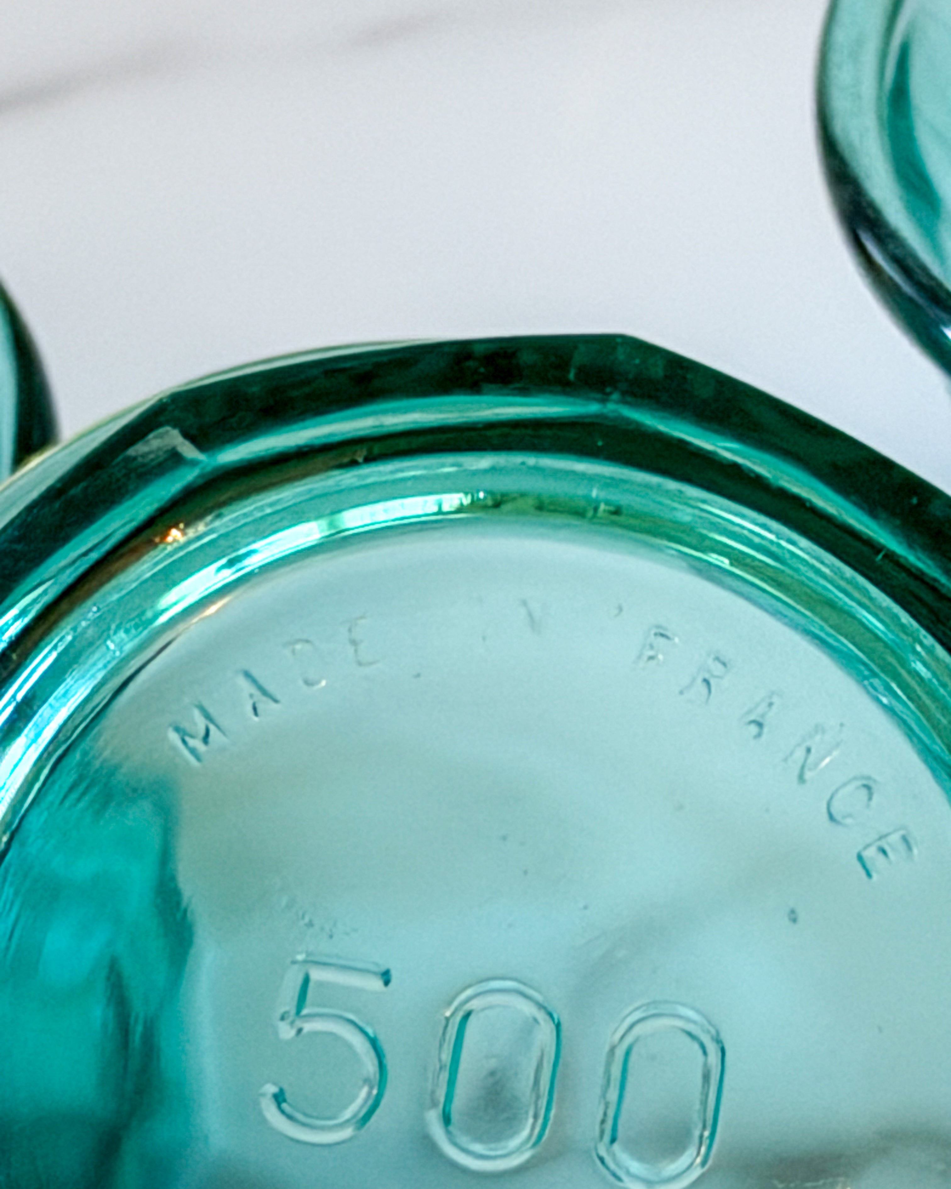 Vintage Arcoroc France Aqua Glass Dessert Bowl & Tumbler Set French Glassware