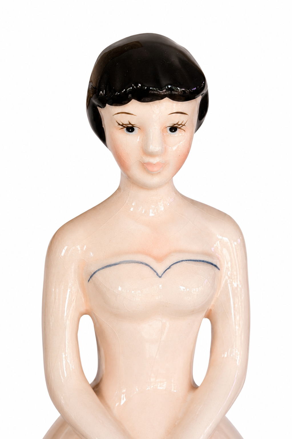 Vintage Lady Lillian Vernon Napkin Hankie Holder Figurine Handkerchief