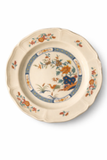Vintage Wedgwood “Chinese Teal” Scalloped Porcelain Plate – Chinoiserie Bird & Floral