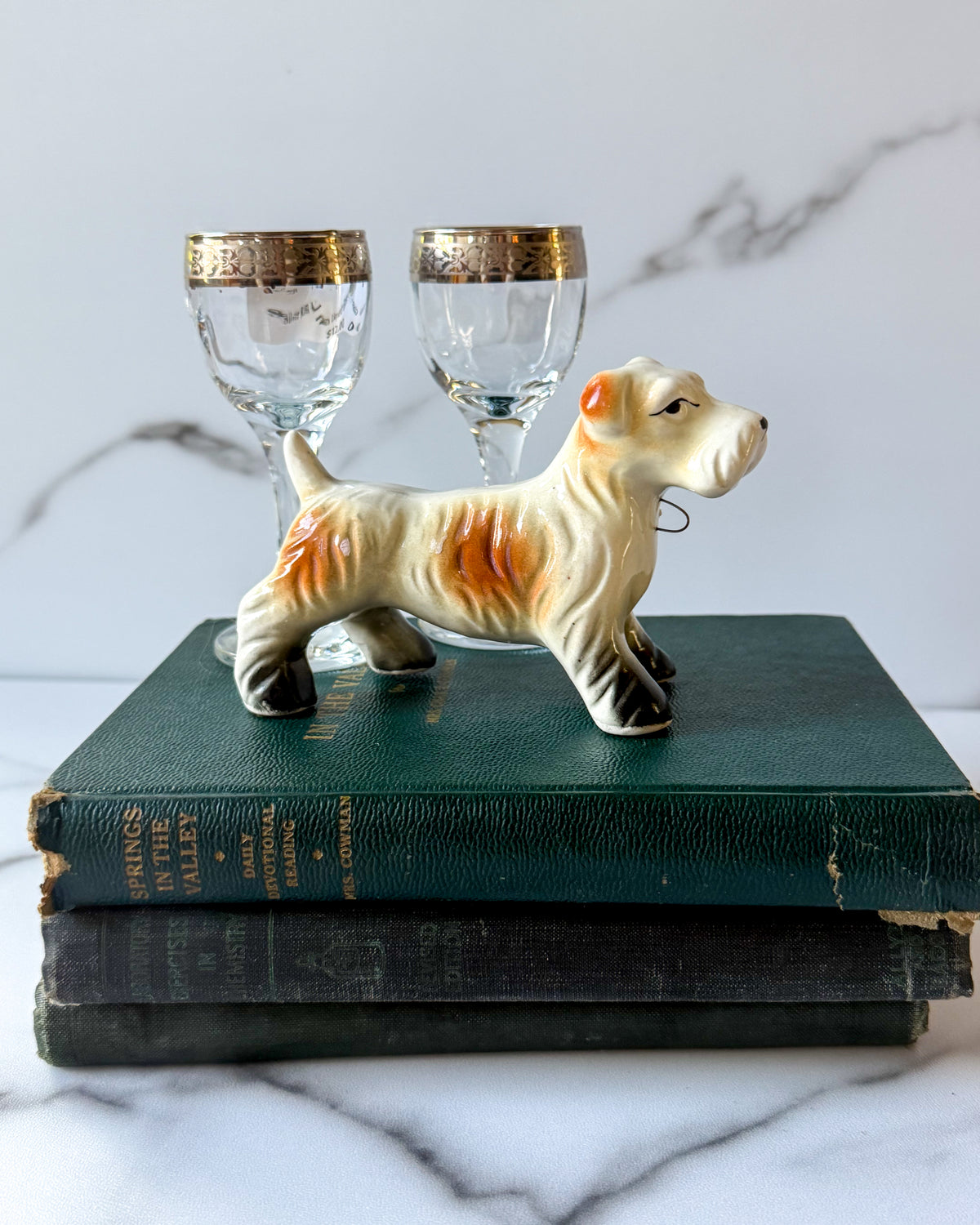 Vintage Made in Japan Ceramic Terrier Dog Figurine 4.5”