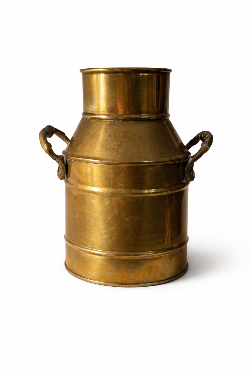 Vintage Small Brass Milk Can Vessel