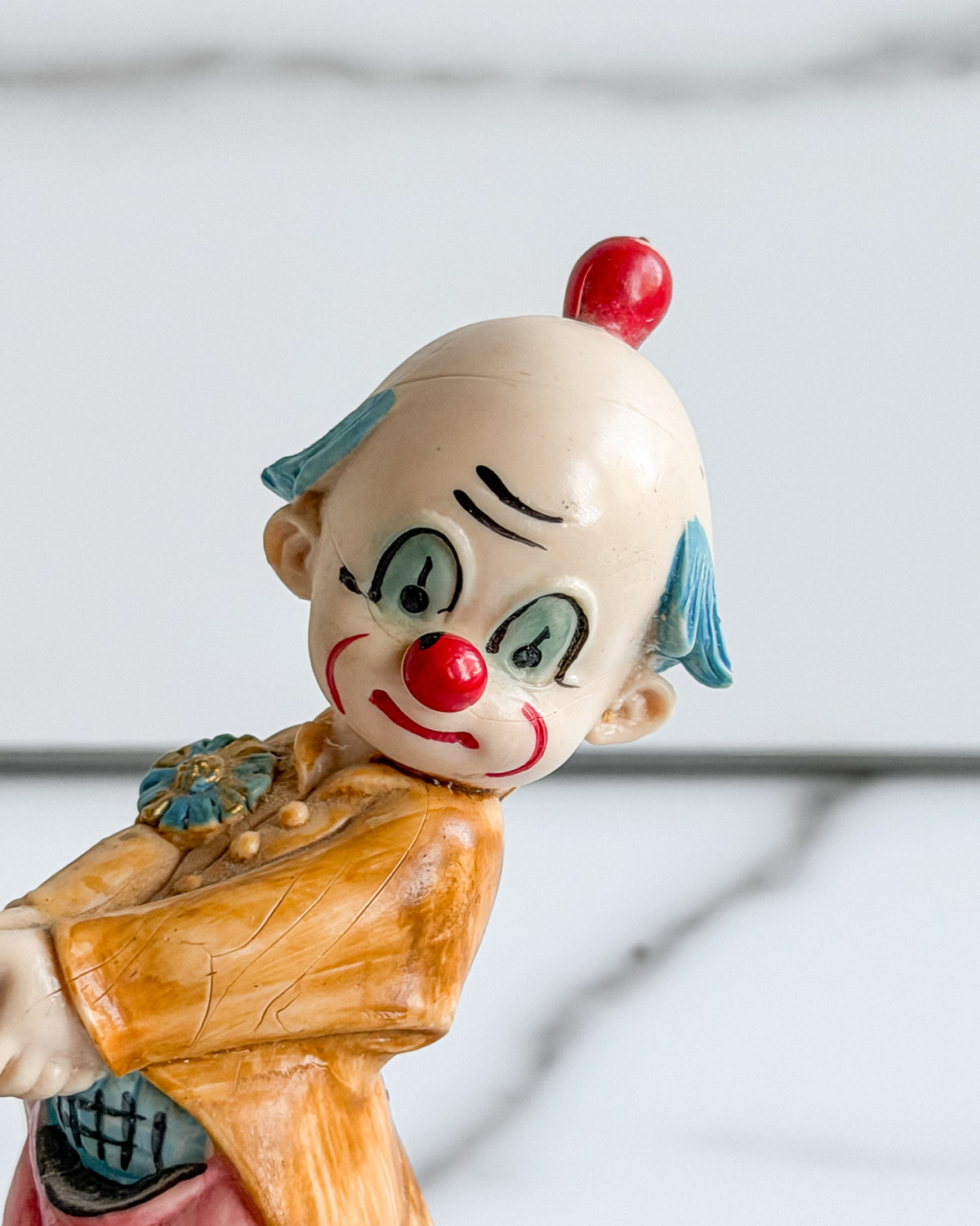 Vintage Fontanini Made in Italy Clown & Donkey Figurine –Hand Painted 3.5”
