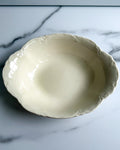 Vintage Homer Laughlin Ivory Serving Bowl Embossed Scalloped Rim Made in USA