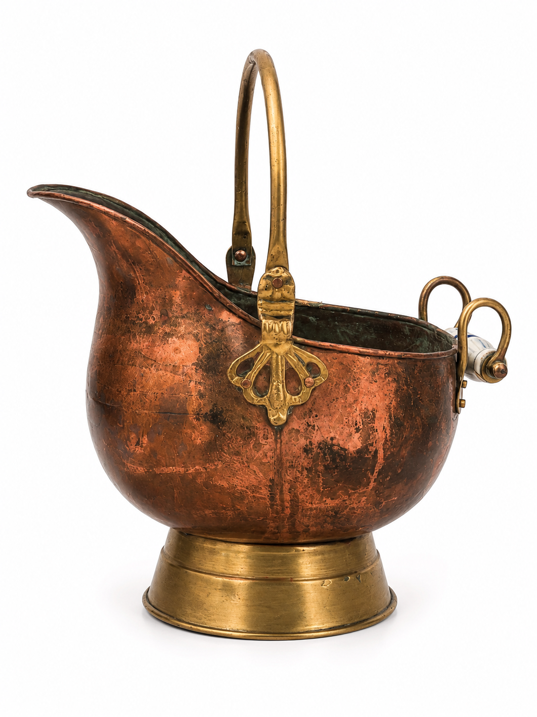 Copper & Brass Coal Scuttle Cashepot