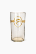 Classic Monogram Glassware – Gold Wreath “F” Initial Set of 6