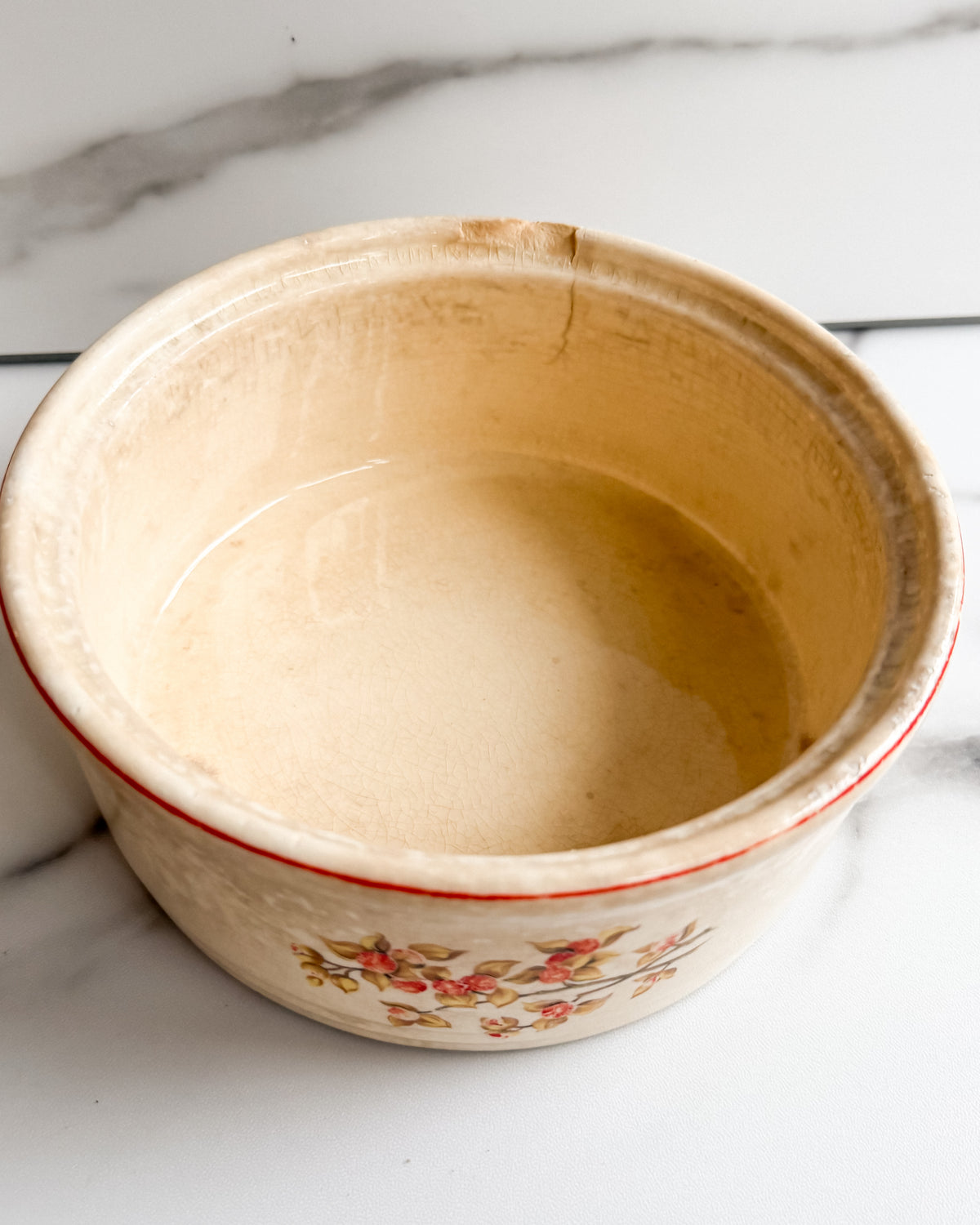 Antique Universal Cambridge Oven Proof Fruit & Blossom Pottery Set