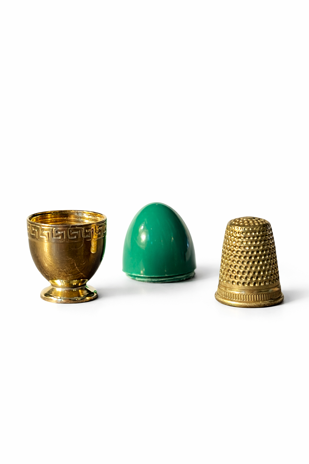 Vintage Green Egg Thimble Holder